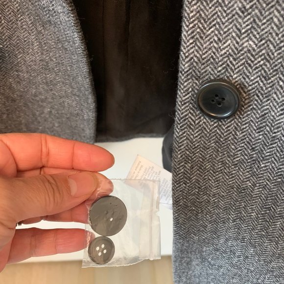 Everlane Oversized Blazer Grey Herringbone (Like New) - Picture 6 of 7